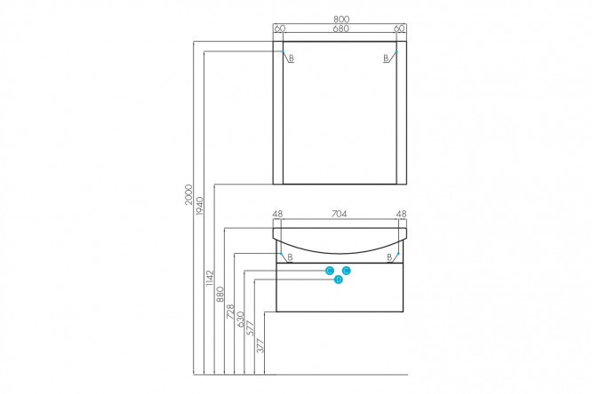 Зеркало AQUATON Ария 80361123 от магазина ЛесКонПром.ру