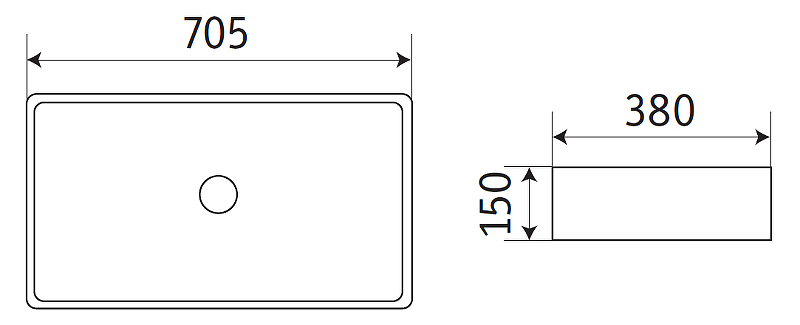 Раковина-чаша CeramaLux 70 78576 Белая глянцевая от магазина ЛесКонПром.ру