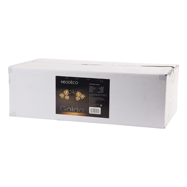 Люстра NEODECO Голда 6х40 Вт Е14 бронза от магазина ЛесКонПром.ру