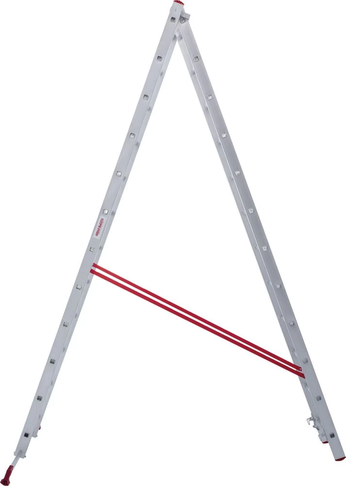 Лестница алюминиевая двухсекционная полупрофессиональная Новая Высота 2x12 арт. 2220212 от магазина ЛесКонПром.ру