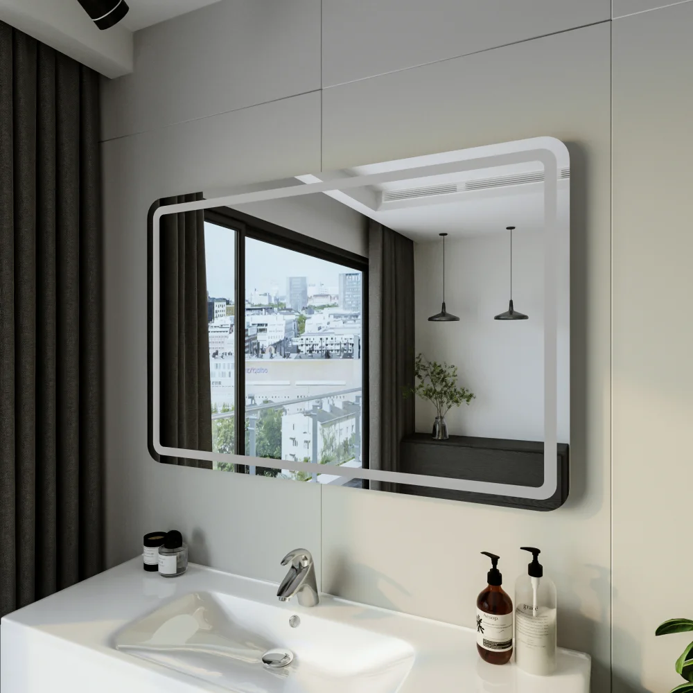 Зеркало Бриклаер Эстель-1 120 с подсветкой от магазина ЛесКонПром.ру