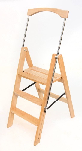 Стремянка деревянная Hoz-Block Серж 3 ступени Светлая (арт. СДР-3С) от магазина ЛесКонПром.ру