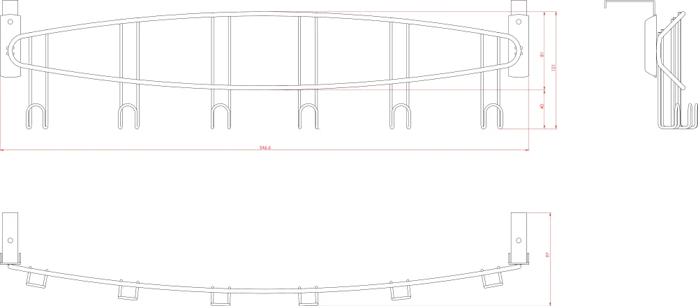 Крючок Metaltex Onda 46.06.00 от магазина ЛесКонПром.ру