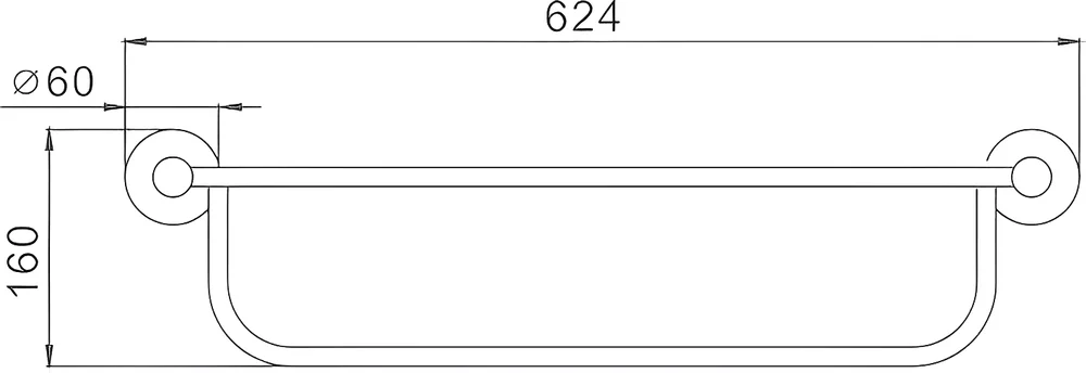 Полка Haiba HB83 24 для полотенец, сталь от магазина ЛесКонПром.ру