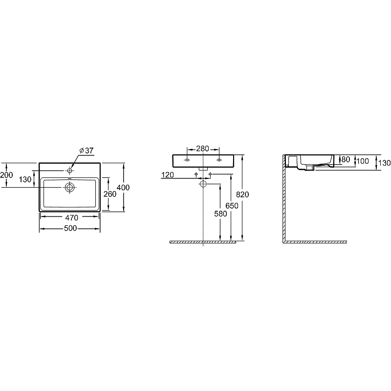 Раковина Jacob Delafon Sully 50 EVT112-00 Белая от магазина ЛесКонПром.ру