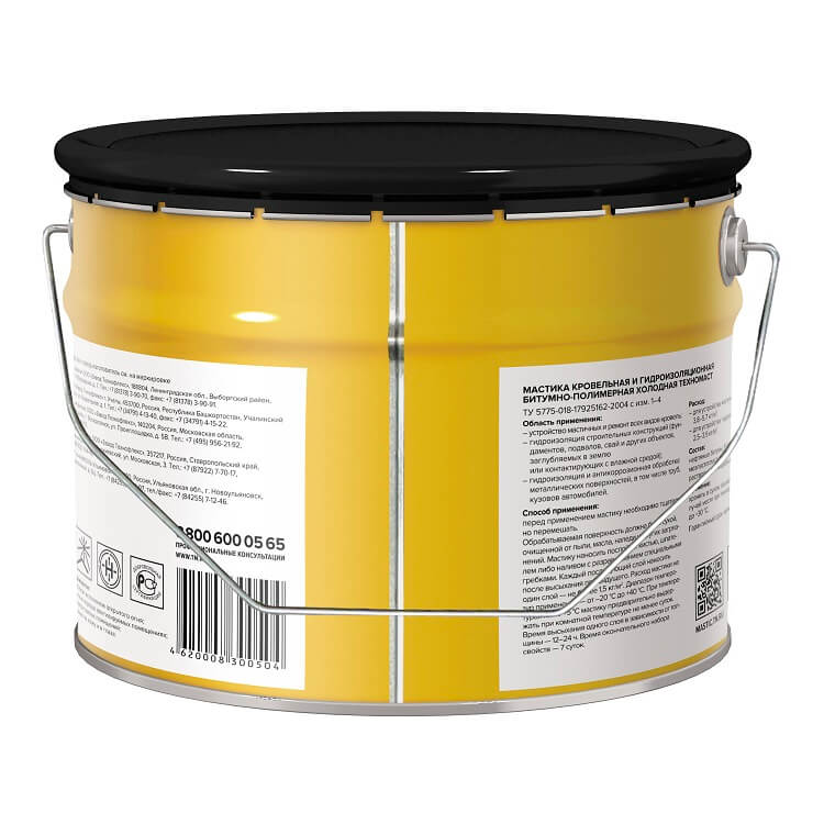 Мастика гидроизоляционная ТЕХНОНИКОЛЬ № 24 МГТН, 3 кг от магазина ЛесКонПром.ру