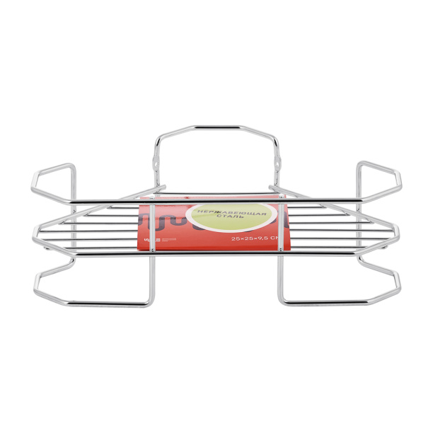Полка сетчатая ЧМЗ Нюанс 1-ярусная угловая хром от магазина ЛесКонПром.ру