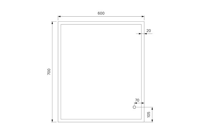 Зеркало IDDIS Brick 80534432 от магазина ЛесКонПром.ру