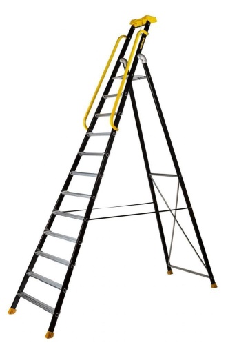 Стремянка алюминиевая профессиональная анодированная с полочкой Centaure 12 ступеней MP (арт.439212) от магазина ЛесКонПром.ру