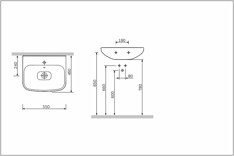 Раковина AM.PM Like 55 C804221WH Белая от магазина ЛесКонПром.ру