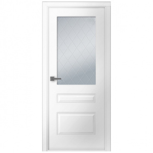 Дверь межкомнатная остекленная 2000х800 мм Роялти белая
