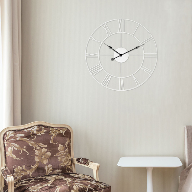 Часы настенные круглые Лофт d45 см белые от магазина ЛесКонПром.ру