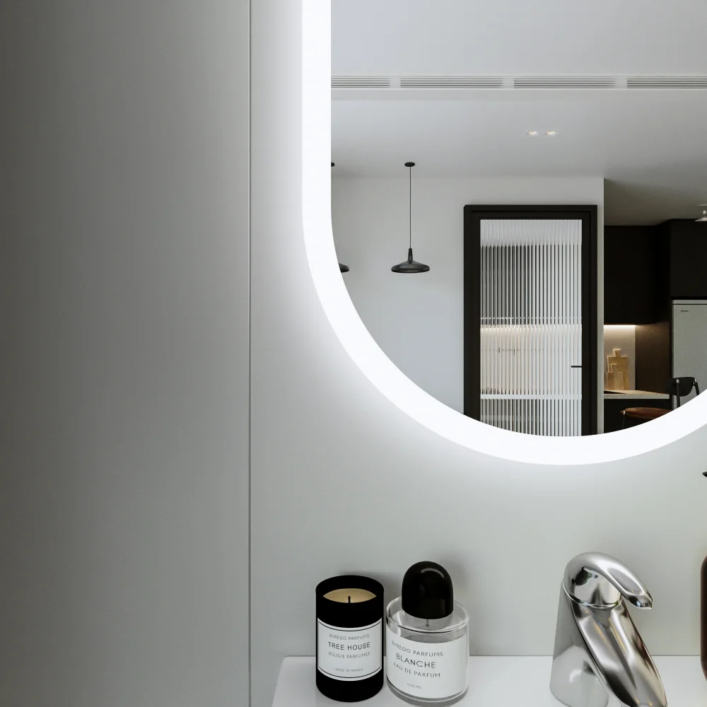 Зеркало Бриклаер Вега 55 с подсветкой. овальное от магазина ЛесКонПром.ру