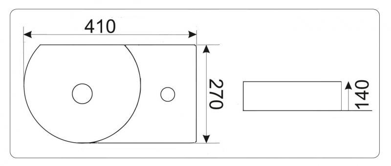 Раковина CeramaLux 41 9273L L белая от магазина ЛесКонПром.ру