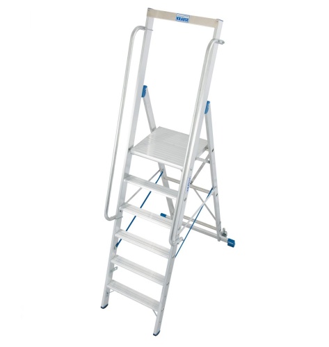 Стремянка алюминиевая Krause Stabilo с большой площадкой 6 ступеней (арт. 127761) от магазина ЛесКонПром.ру