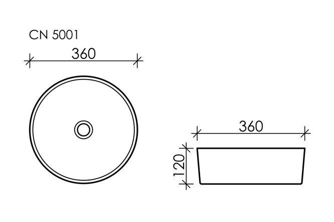 Умывальник накладной CERAMICA NOVA Element 80551203 от магазина ЛесКонПром.ру