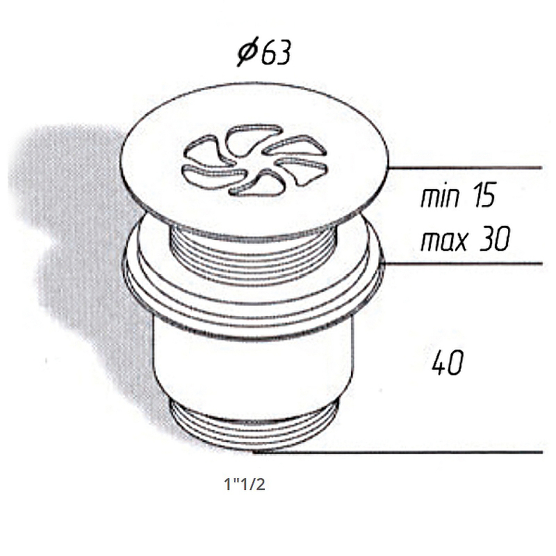 Донный клапан Migliore Ricambi 17959 Золото от магазина ЛесКонПром.ру