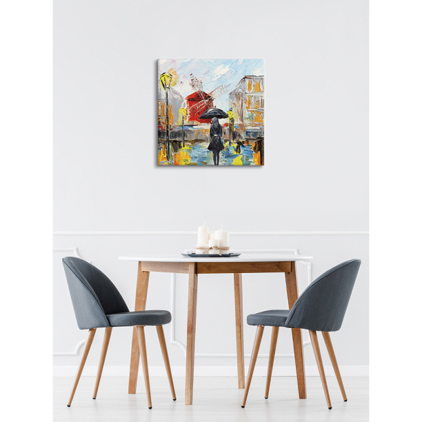 Канвас 40х40 см Париж после дождя от магазина ЛесКонПром.ру