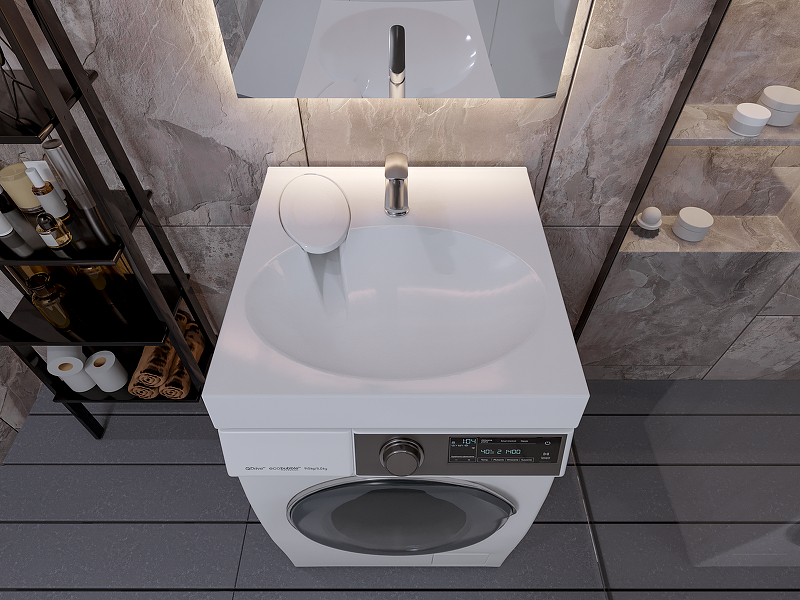 Раковина Paola Liguria 60x60 на стиральную машину Белая глянцевая от магазина ЛесКонПром.ру