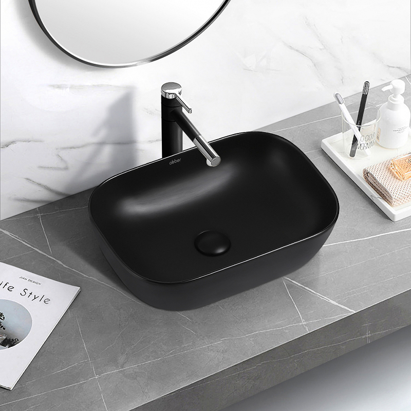 Раковина-чаша Abber Rechteck 46 AC2200MB Черная матовая от магазина ЛесКонПром.ру