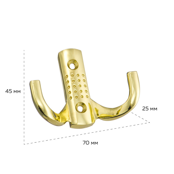 Крючок мебельный KERRON 0061 латунь от магазина ЛесКонПром.ру