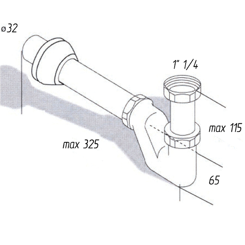 Сифон для раковины Migliore Ricambi 17928 Хром от магазина ЛесКонПром.ру