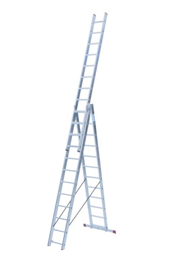 Лестница алюминиевая трехсекционая KRAUSE CORDA  3х12 арт.010445 от магазина ЛесКонПром.ру