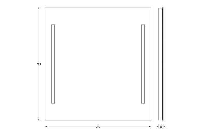 Зеркало EVOFORM Ledline 80372846 от магазина ЛесКонПром.ру