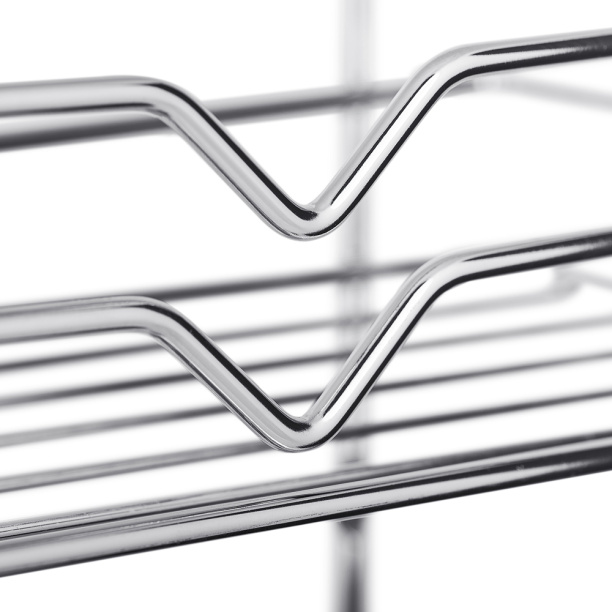 Полка сетчатая ЧМЗ Киса 2-ярусная прямая хром от магазина ЛесКонПром.ру