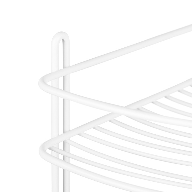 Полка сетчатая ЧМЗ 2 ярусная угловая белая от магазина ЛесКонПром.ру