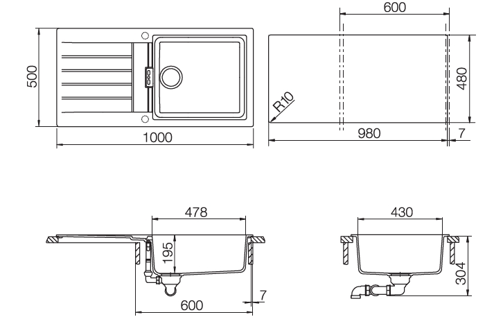 Кухонная мойка SIGNUS 60D Large CRISTADUR 700981 SCHOCK от магазина ЛесКонПром.ру