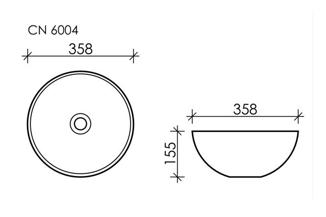 Умывальник накладной CERAMICA NOVA Element 80551278 от магазина ЛесКонПром.ру