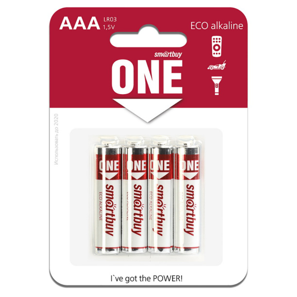 Батарейка LR03 (ААА) Smartbuy ONE 4 шт от магазина ЛесКонПром.ру