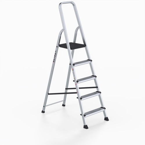 Стремянка алюминиевая Cagsan Bergama 5 ступеней (арт. BG 4) от магазина ЛесКонПром.ру