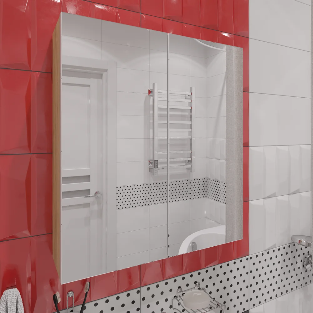 Зеркало-шкаф DIWO Архангельск 60 дуб сонома от магазина ЛесКонПром.ру