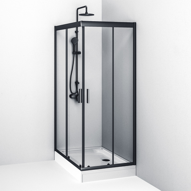 Душевой уголок AM.PM 120х80х200 см черный профиль от магазина ЛесКонПром.ру
