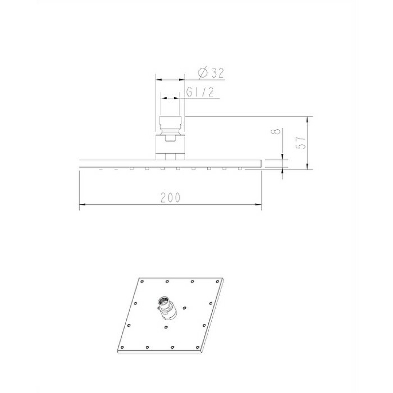 Верхний душ Omnires Slimline WG220CR Хром от магазина ЛесКонПром.ру
