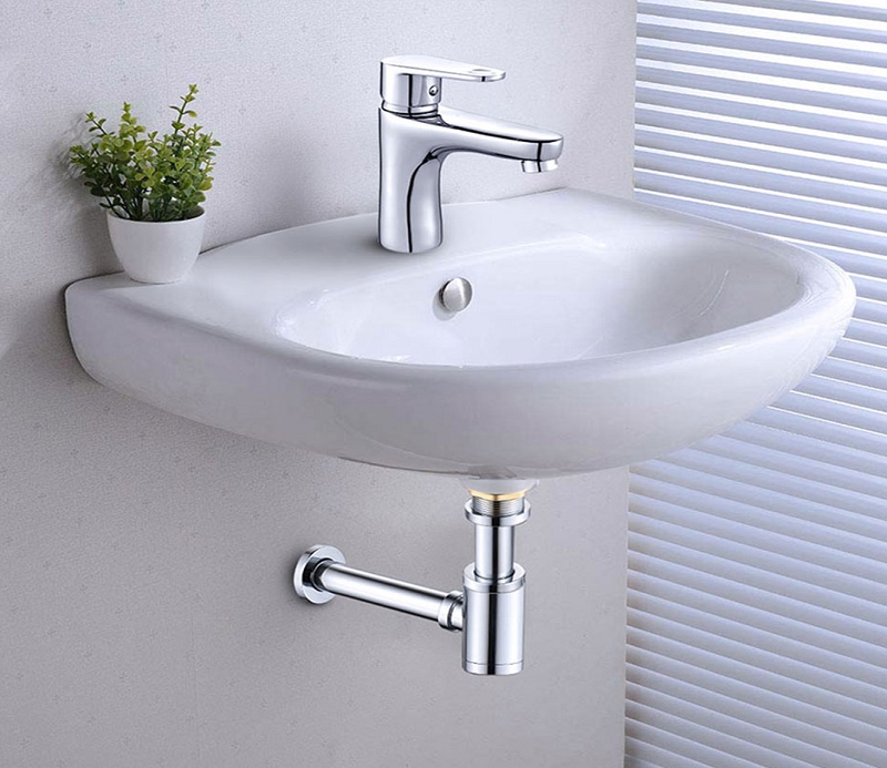 Сифон для раковины CeramaLux С-057 Хром от магазина ЛесКонПром.ру