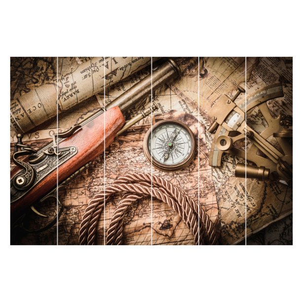 Картина на досках 60х40 см Карта от магазина ЛесКонПром.ру