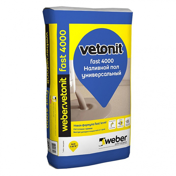 Наливной пол Vetonit Fast 4000 20 кг от магазина ЛесКонПром.ру