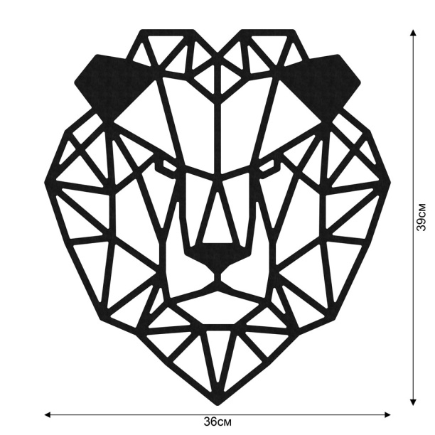 Декопанно 36х39 см Лев от магазина ЛесКонПром.ру