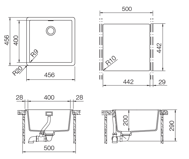 Кухонная мойка BROOKLYN 50 CRISTALITE 700785 от магазина ЛесКонПром.ру
