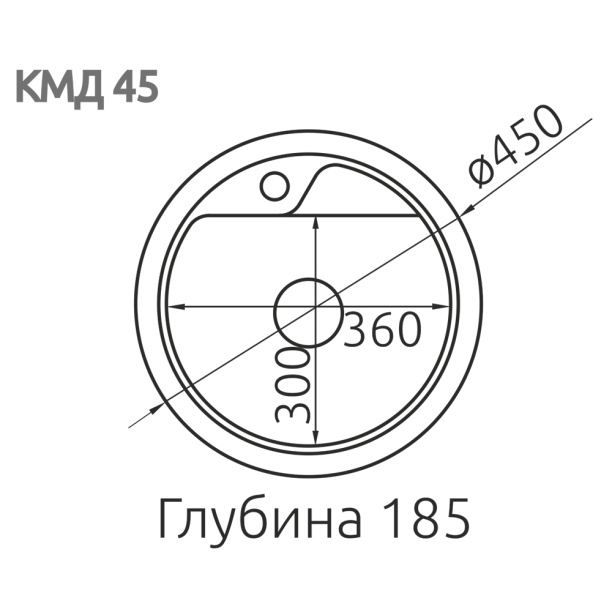 Мойка для кухни Fosto d450 мм искусственный мрамор цвет метель от магазина ЛесКонПром.ру
