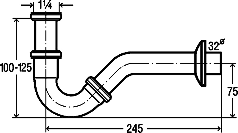 Сифон Viega 103781 Хром от магазина ЛесКонПром.ру