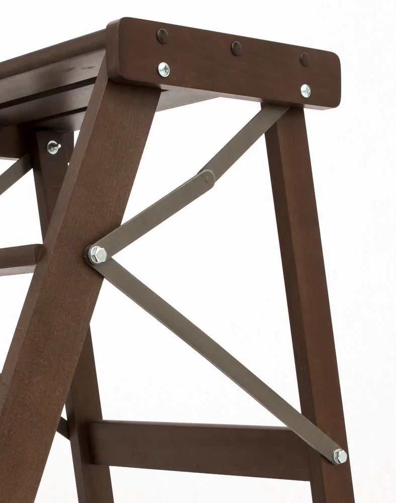 Стремянка-табурет деревянная Hoz-Block Джексон 3 ступени Венге (арт. СДТД-3В) от магазина ЛесКонПром.ру