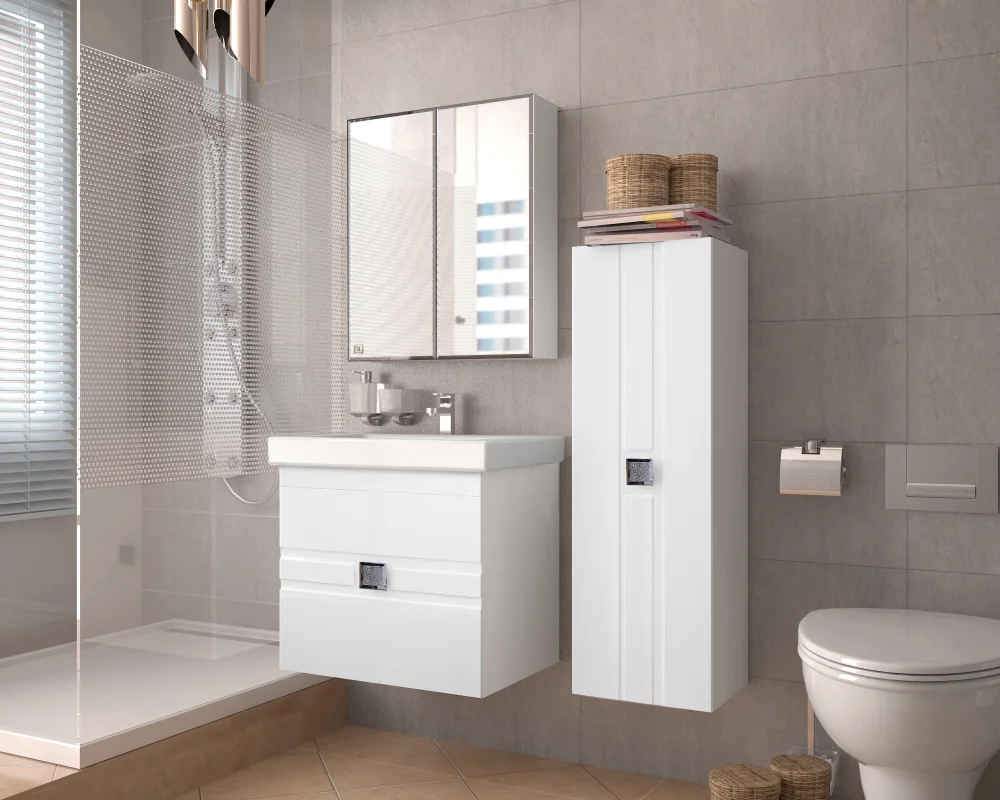 Зеркало-шкаф Style Line Амарант 60 белый от магазина ЛесКонПром.ру