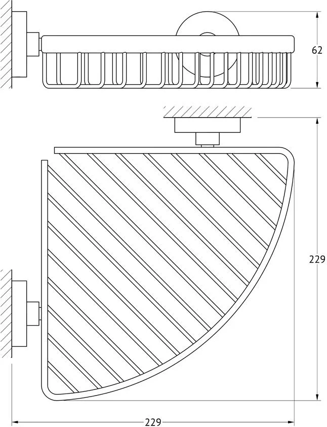 Полка Artwelle Harmonie HAR 021 угловая, 23 см от магазина ЛесКонПром.ру