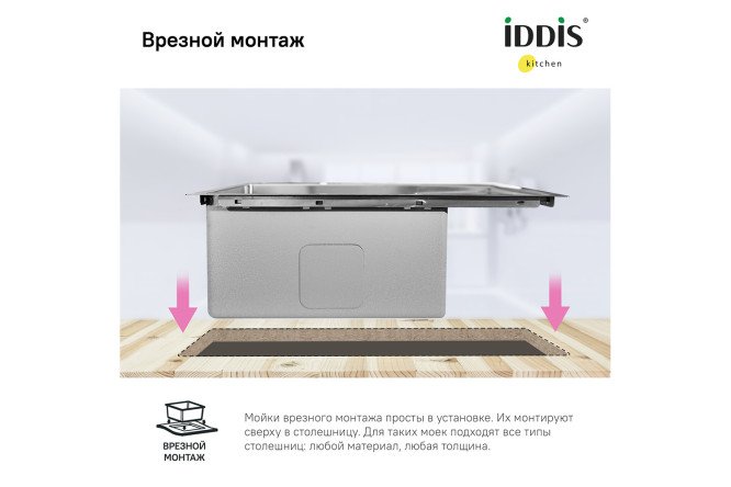 Мойка врезная IDDIS Haze 80550596 от магазина ЛесКонПром.ру