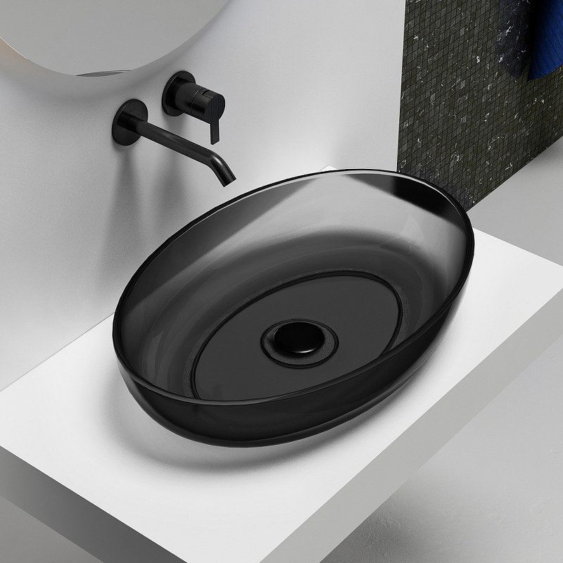 Раковина-чаша Abber Kristall 60 AT2801Onyx Черная от магазина ЛесКонПром.ру