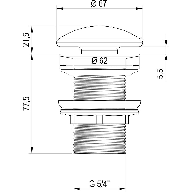 Донный клапан Ravak X01695 Белый от магазина ЛесКонПром.ру